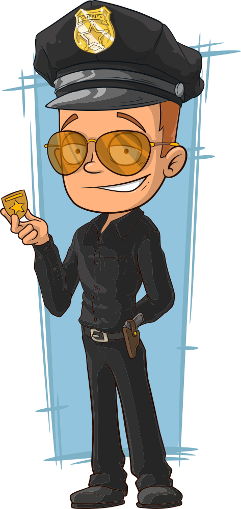 Police Officer Cartoon Drawing Illustration - Police Officer Cartoon Drawing Illustration (473x1000)