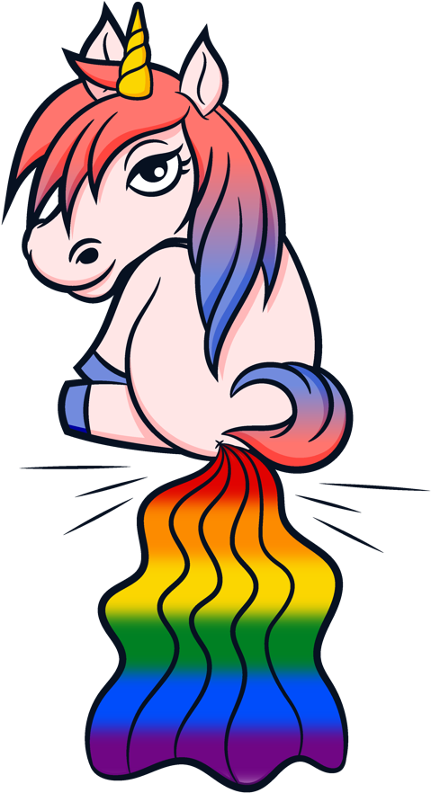 Unicorn Pooping - Defecation (1000x1200)