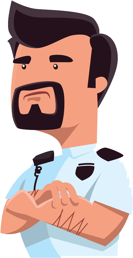 Security Guard Drawing Police Officer Cartoon - Security Guard Drawing Police Officer Cartoon (736x1000)