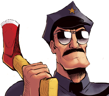 The Official Site Of Axe Cop, Created By A 5 Year Old - Axe Cop Volume 1 [book] (376x329)