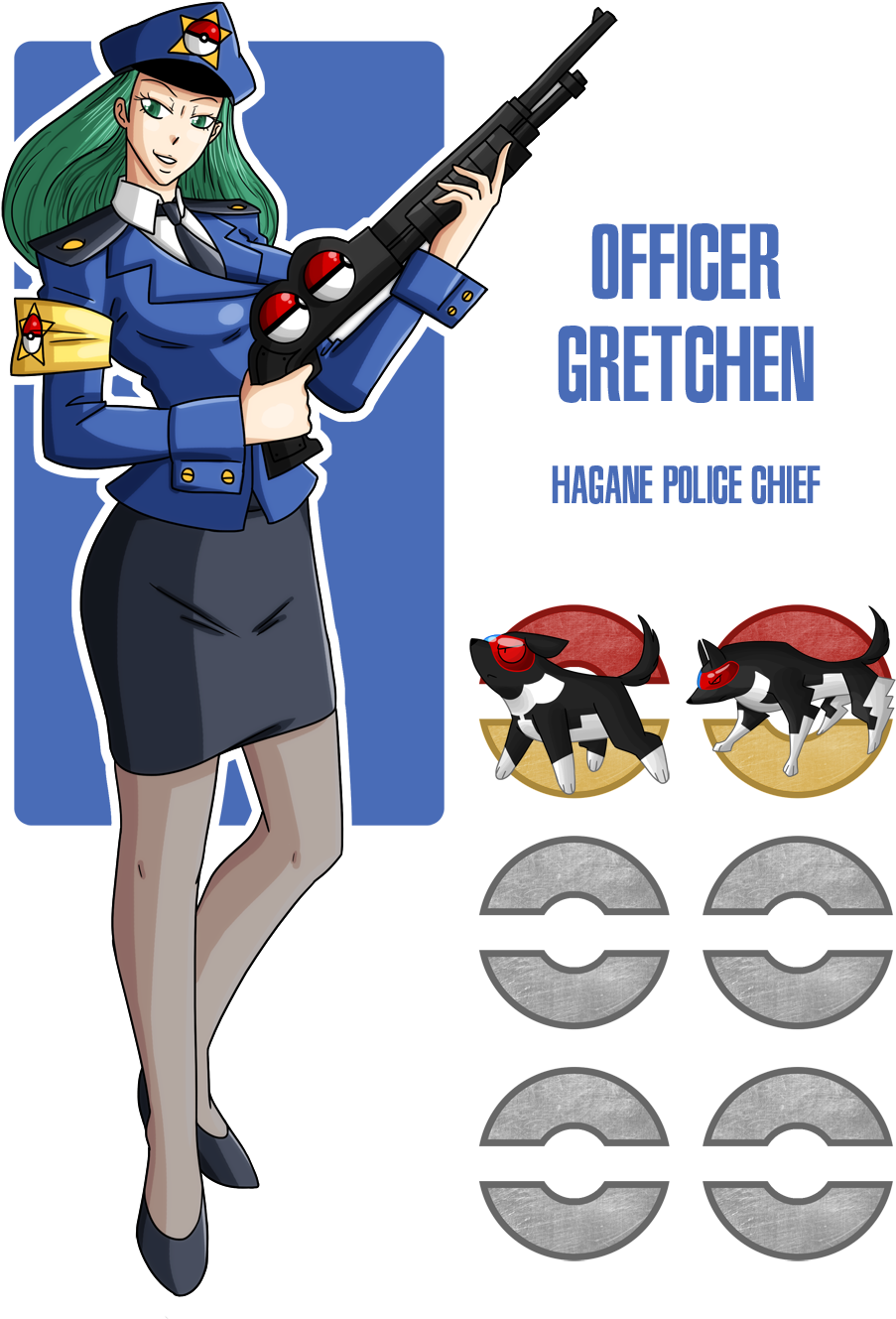 Police Officer Gretchen By Drcrafty - Police Fakemon (1000x1424)