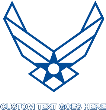 The U S Air Force Signature - Air Force Logo Black And White (391x450)