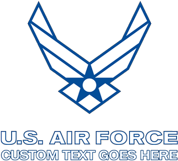 View Symbol - Air Force Logo Black And White (391x450)