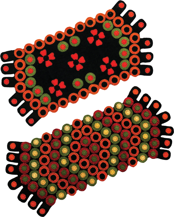 Penny Rug Museum Quality - Homespice Decor Row Of Pennies Table Runner, (561x702)