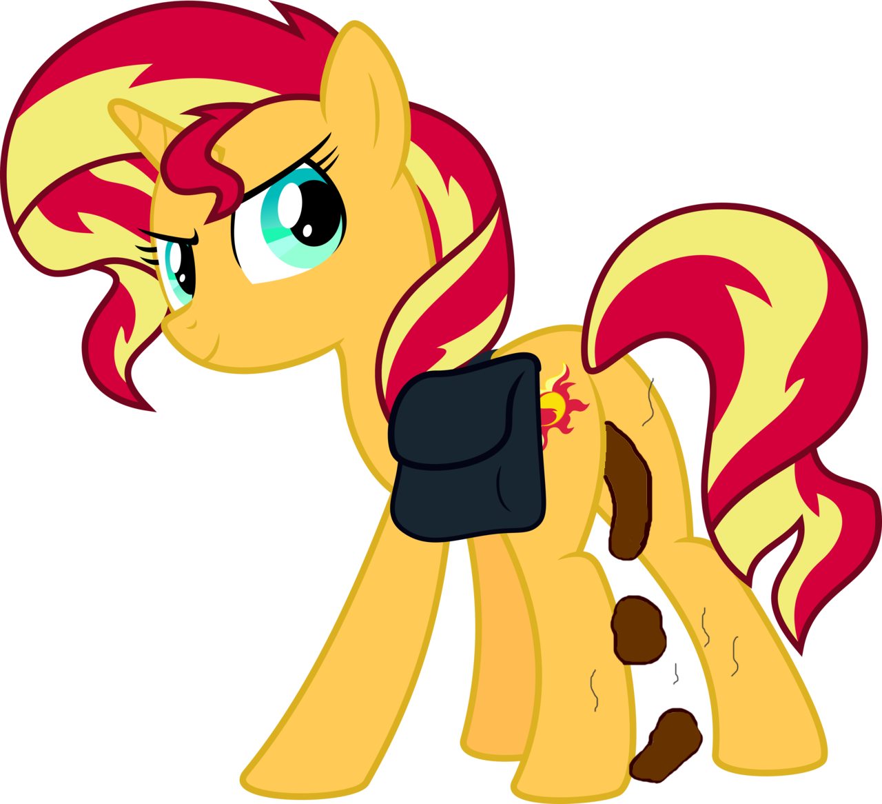 Edit, Explicit, Female, Pony, Poop, Scat, Solo, Solo - My Little Pony Sunset Shimmer (1280x1166)