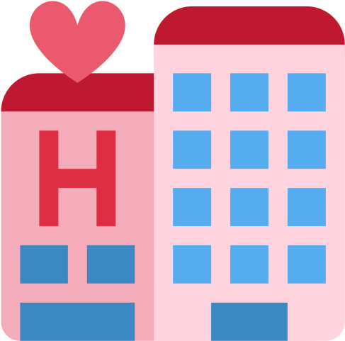 Love, Hotel, Restaurant, Building, Food, Drink, Resident, - Motel Emoji (512x512)