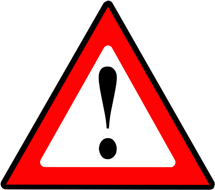 In Contrast, We Leave No Sticky, Dirt Attracting Residues, - Red Triangle Exclamation Mark (708x630)