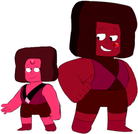 Red Diamond's Rubieshead Ruby - Cartoon (500x480)