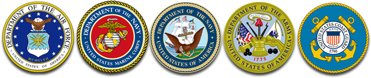 The Official Seals Of The Department Of The Air Force, - Department Of The Navy United States Of America (750x167)