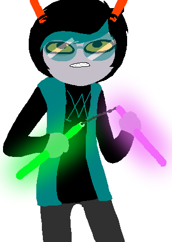 Glow Stick Numb Chucks By Earthboundsonic - Cartoon (341x478)