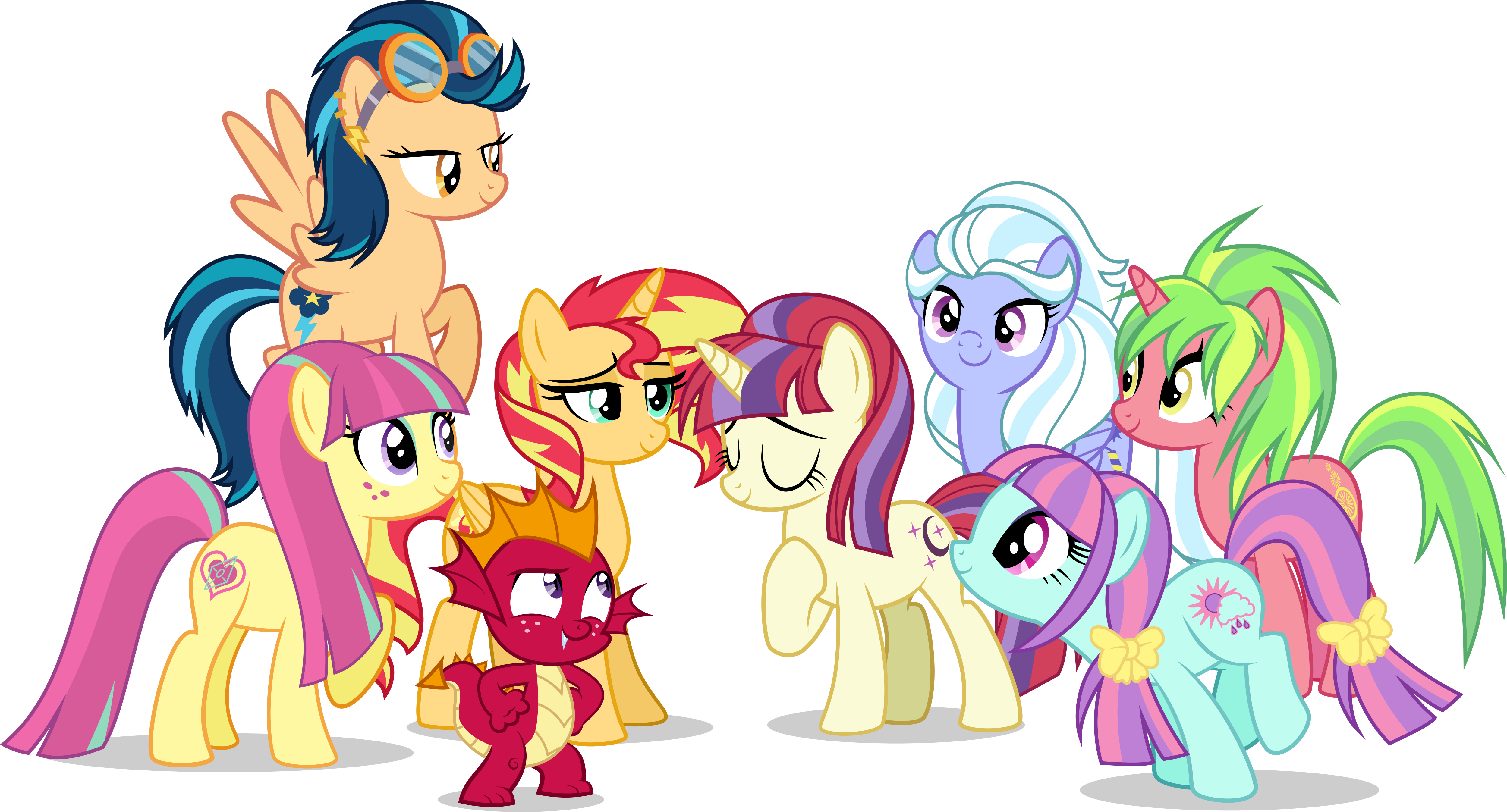 Rainbow Dash Twilight Sparkle Fluttershy Pinkie Pie - My Little Pony Fim Alternate Universe (5000x2695)