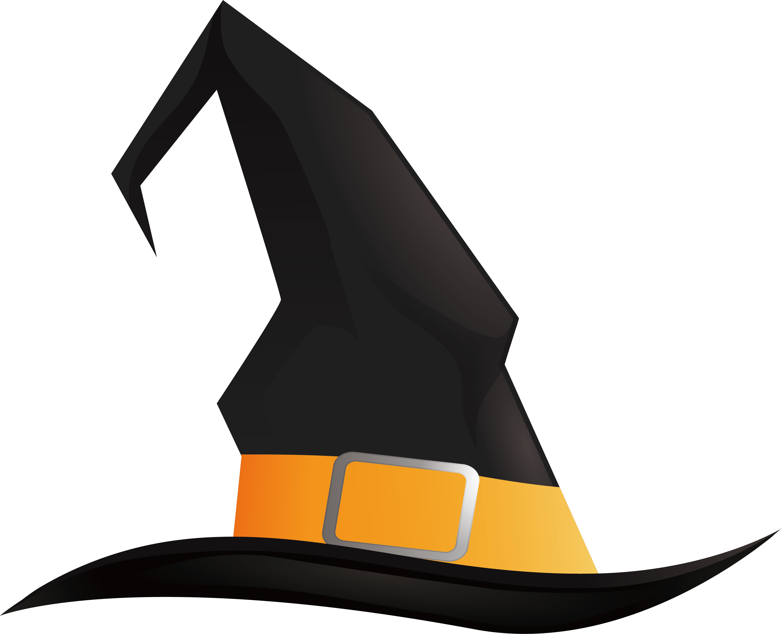 Witch Hat Halloween Pointed Hat - Harry Wizard Hat Png (3166x2570)