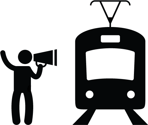 Yelling At Trains - Pictogram (538x434)