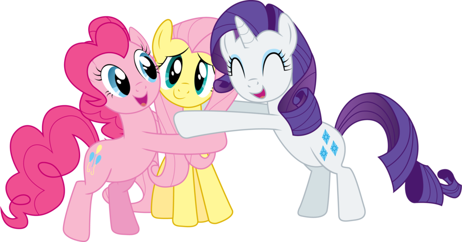 Pony Rarity Rainbow Dash Pinkie Pie Fluttershy Derpy - My Little Pony Transparent (900x473)