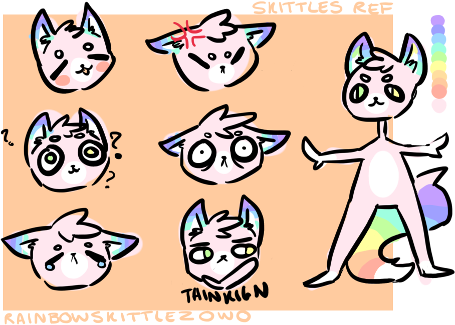 Skittles Reference Sheet By Rainbowskittlezowo - Cartoon (990x660)