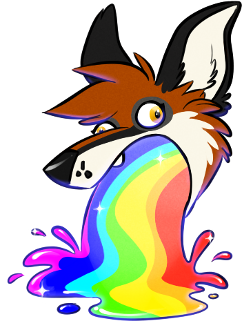 Ate Too Many Skittles - Cartoon (512x512)