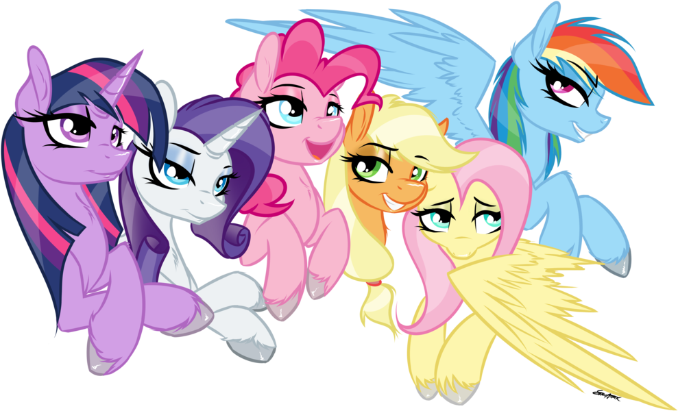My Little Pony - Mlp Mane 6 Fanart (1024x640)