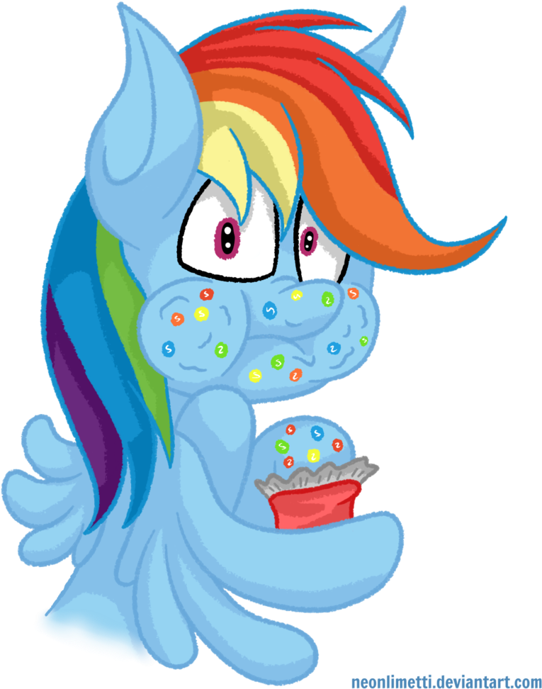 Neoncel, Rainbow Dash, Safe, Simple Background, Skittles, - Cartoon (887x1024)