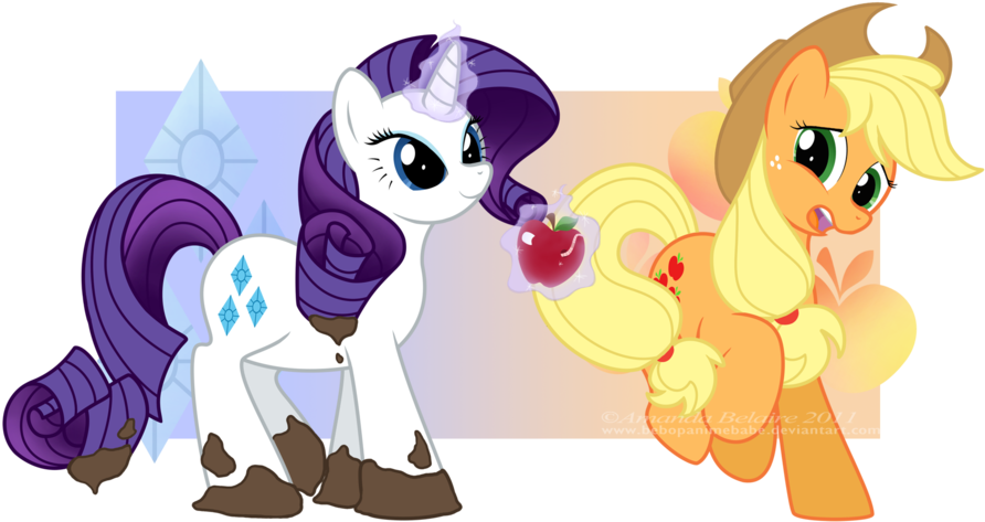 My Little Pony Friendship Is Magic Applejack And Rarity - Mlp Applejack And Rarity (900x522)