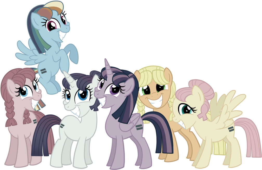Twilight Sparkle Pinkie Pie Rainbow Dash Princess Luna - Mlp Equal Mane 6 (1024x691)