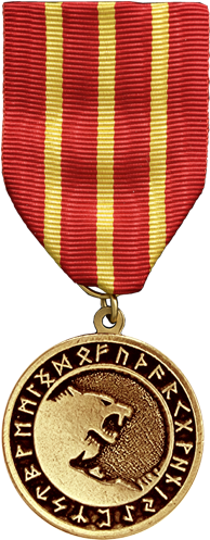 This Medal Can Be Awarded Military And Civilian Personnel - Nordic Wolf Necklace (300x500)