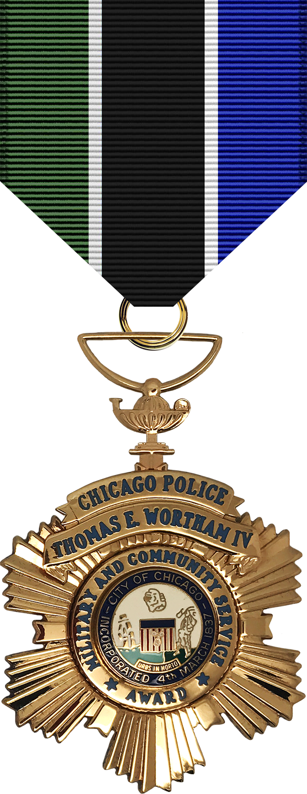 Wortham Military And Community Service Award Medal - Award (600x1553)