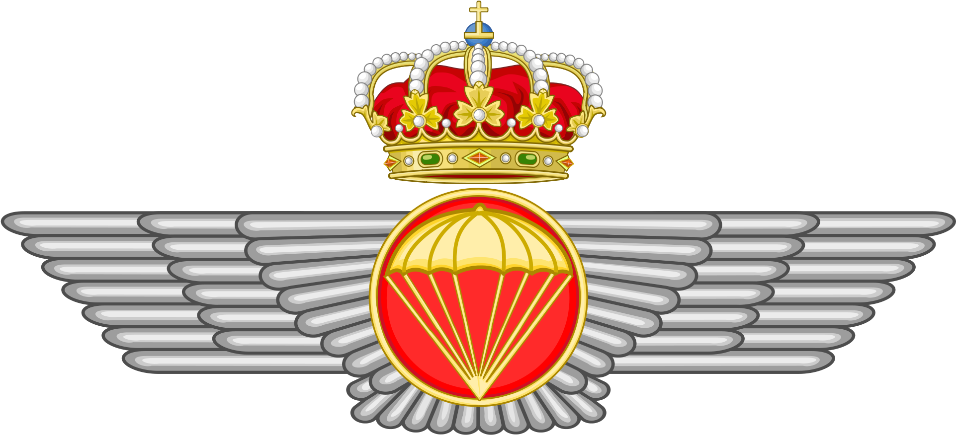 Military Insignia - Spanish Jump Wings (2000x923)
