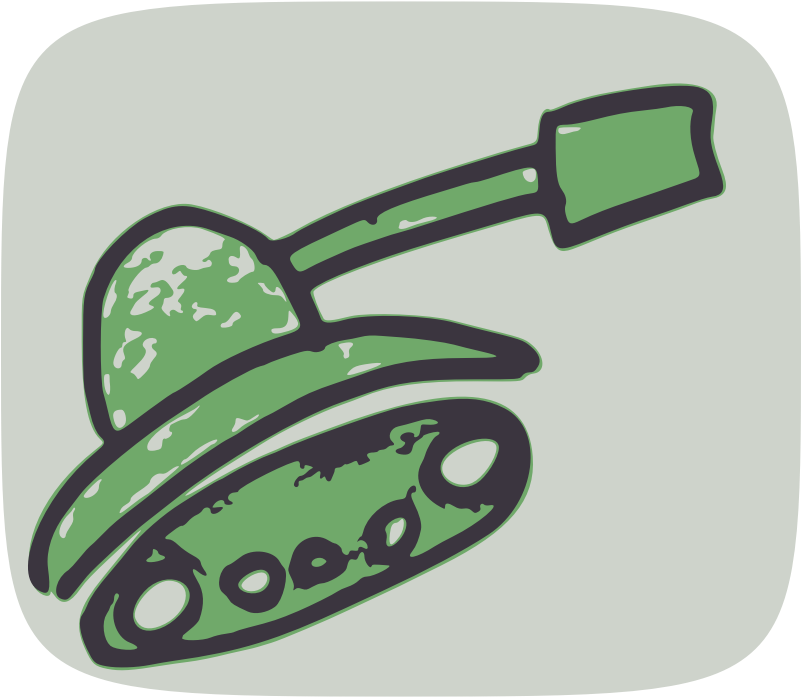 Clipart - Tank - Cartoon Picture Of Army Trucks (800x800)