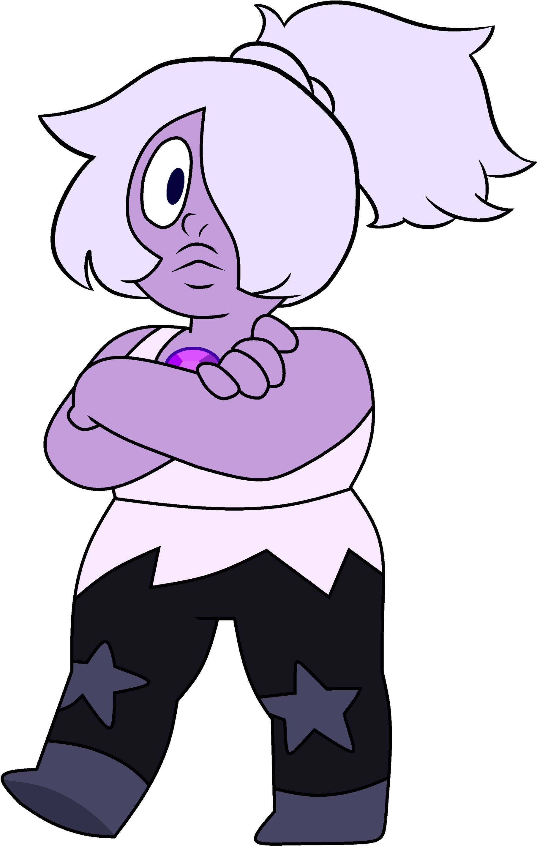 Image Result For Amethyst Hair Up - Steven Universe Amethyst Ponytail (2223x3504)