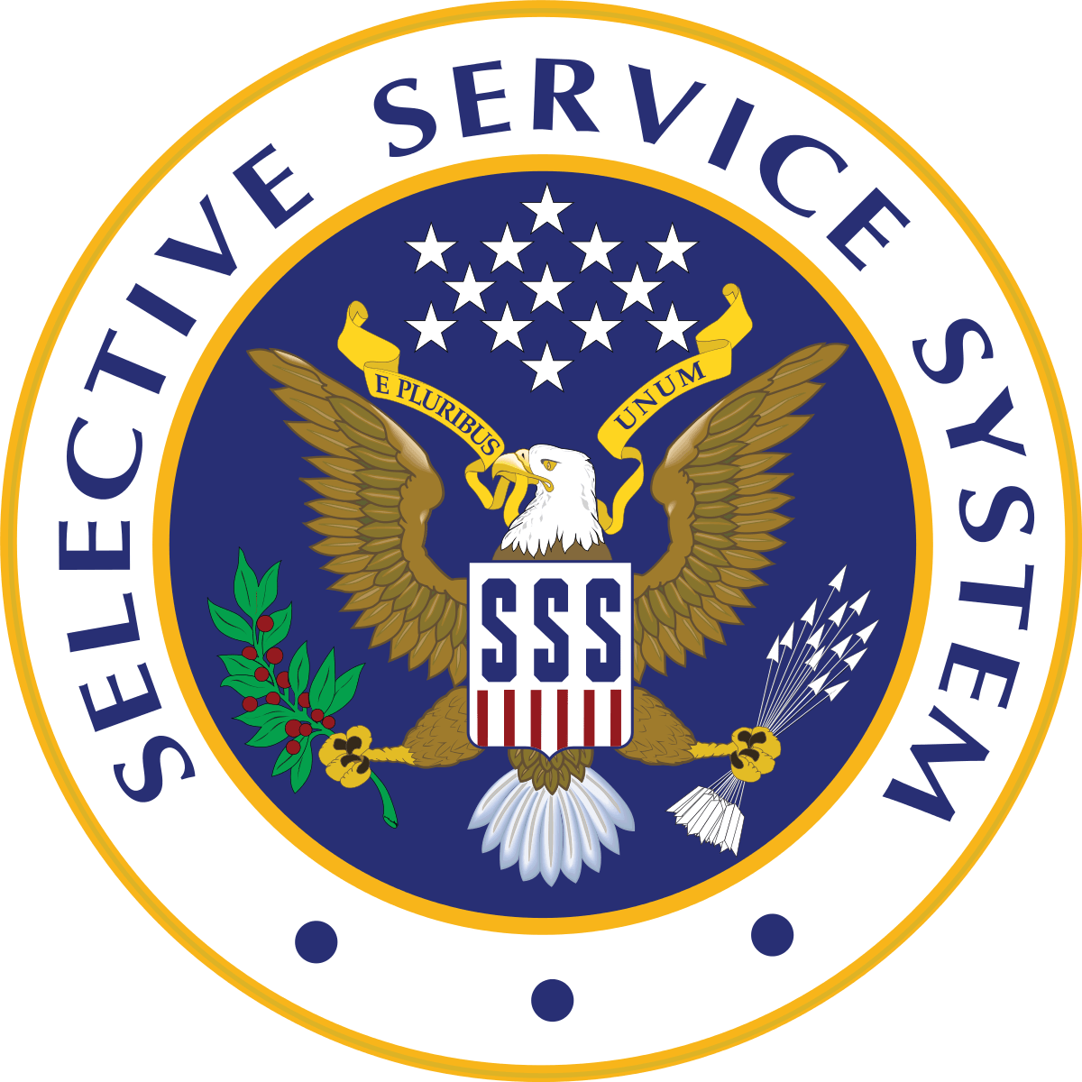 Seal Of The Selective Service System - United States Of America (1200x1200)