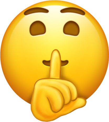 Swearing Face - Shh Emoji Png (1024x1024)
