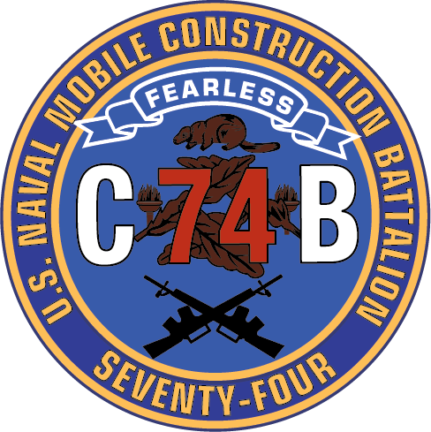 Seabees, Cmd 74 Fearless - Nmcb 74 Logo (488x489)