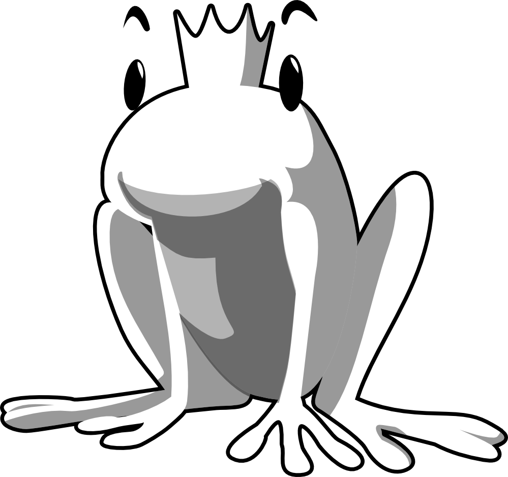 Frogprince Normal Black White Line Tzunghaor 999px - Portable Network Graphics (999x938)