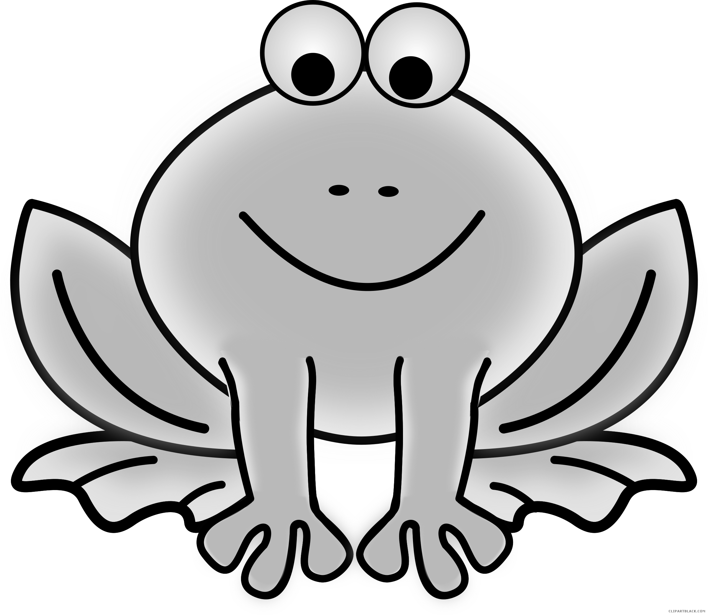 Grayscale Frog Animal Free Black White Clipart Images - Coqui Frog Clip Art (2400x2087)