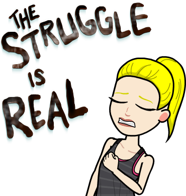 On Monday , I Had A Massage Which Didn't Seem To Help - Struggle Is Real Emojis (398x398)