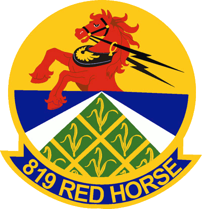 Emblem Of The 819th Red Horse Squadron, A Squadron - 819th Red Horse Squadron (400x414)