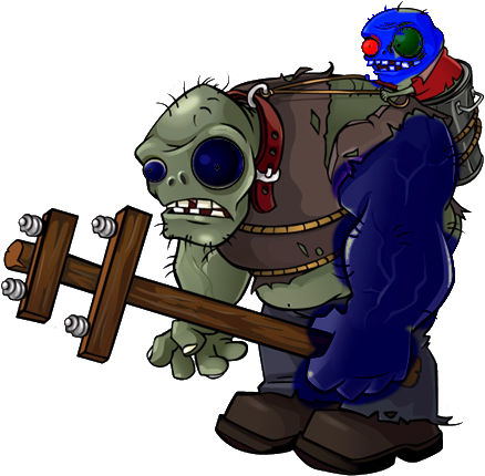 Beta Gargantuar With His Beta Imp - Gargantuar Plant Vs Zombie (456x442)