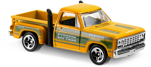 1978 Dodge Li'l Red Express Truck In Yellow, Hw Hot - 1978 Dodge Lil Red Express Truck Hot Wheels (534x244)