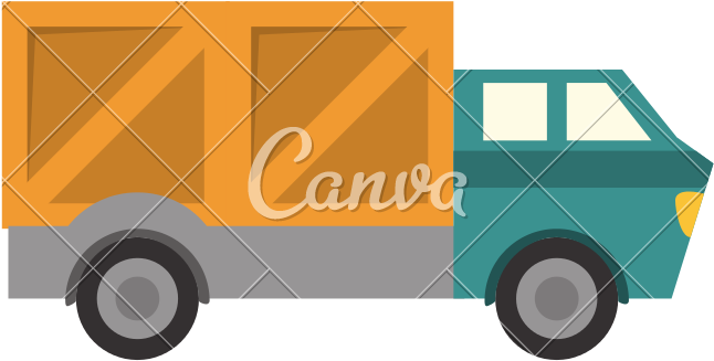 Truck Transportation Delivery Design - Vector Graphics (800x639)