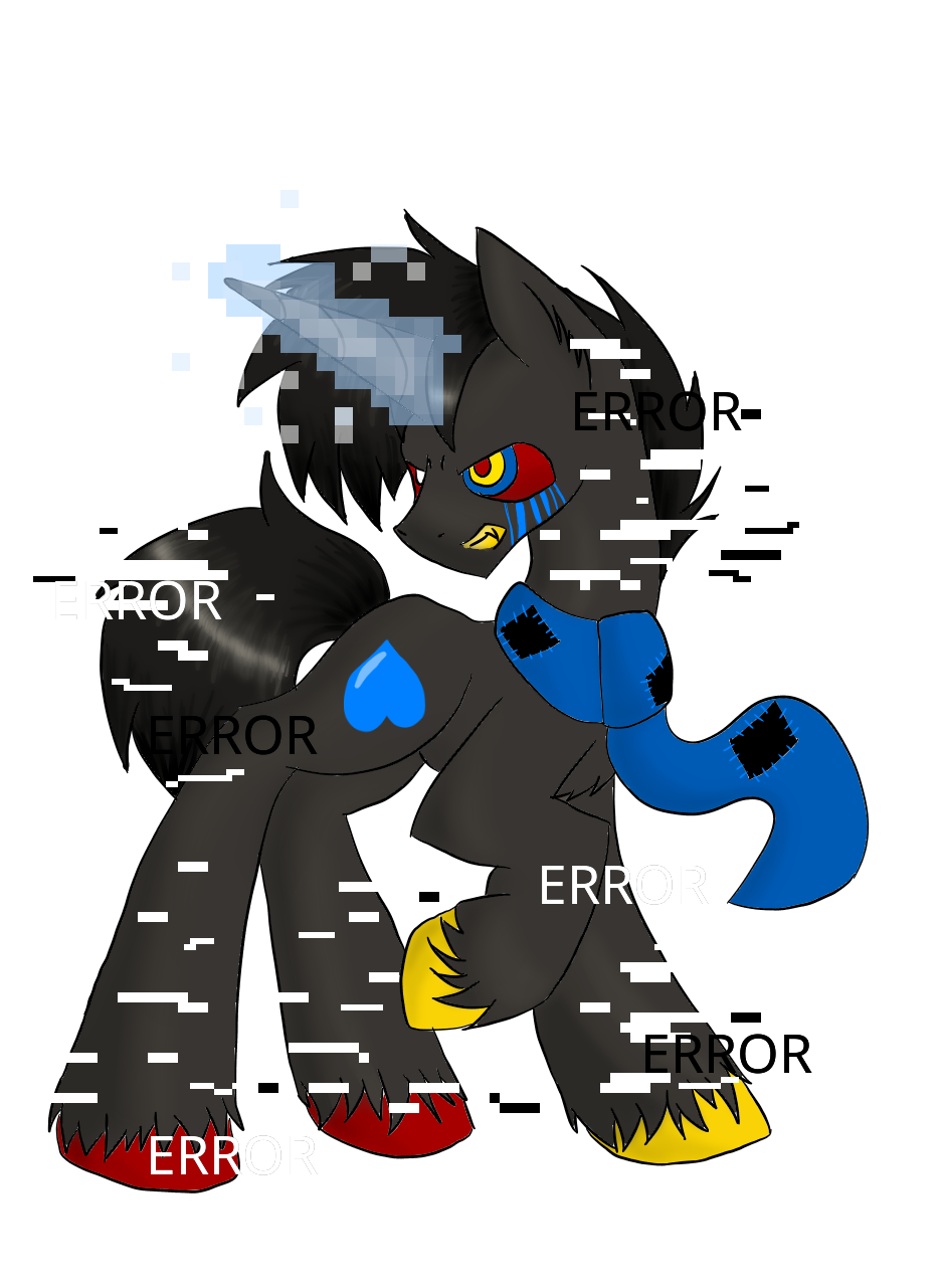Error Pony By Kittydragon619 - Error Sans Pony Town Skins (1000x1414)
