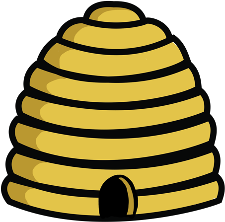 Cartoon Bee Hive Image - Illustration (600x600)