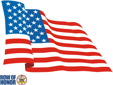 Theodore Rowland Pataki 14th Marine Regiment Austin, - Wavy American Flag Shower Curtain (411x313)