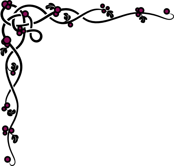 Berry Vine Clip Art At Clker - Background For Microsoft Word (600x575)