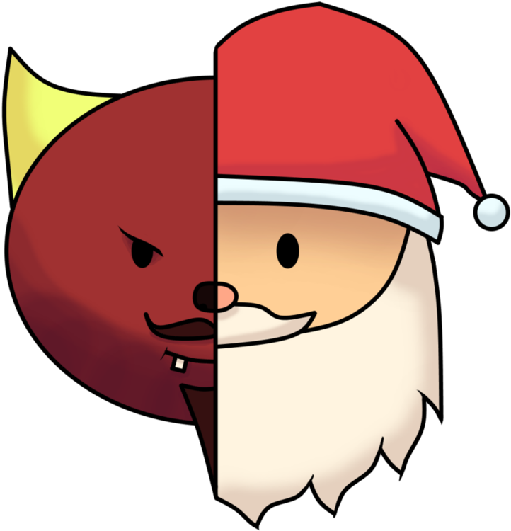 Satan And Santa - Cartoon (894x894)