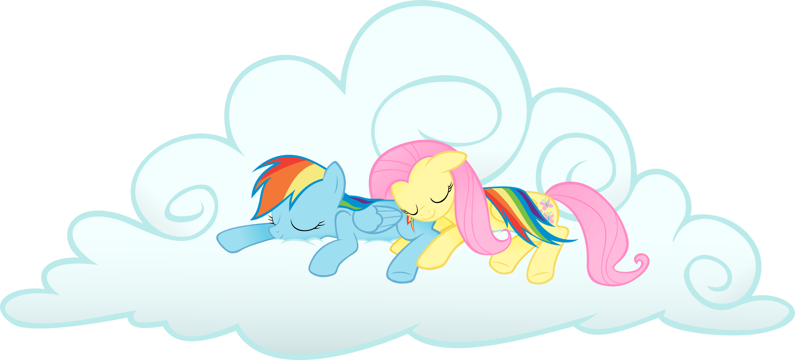 Flutterdash Images Best Pillow Ever <3 Hd Wallpaper - Rainbow Dash (2651x1200)