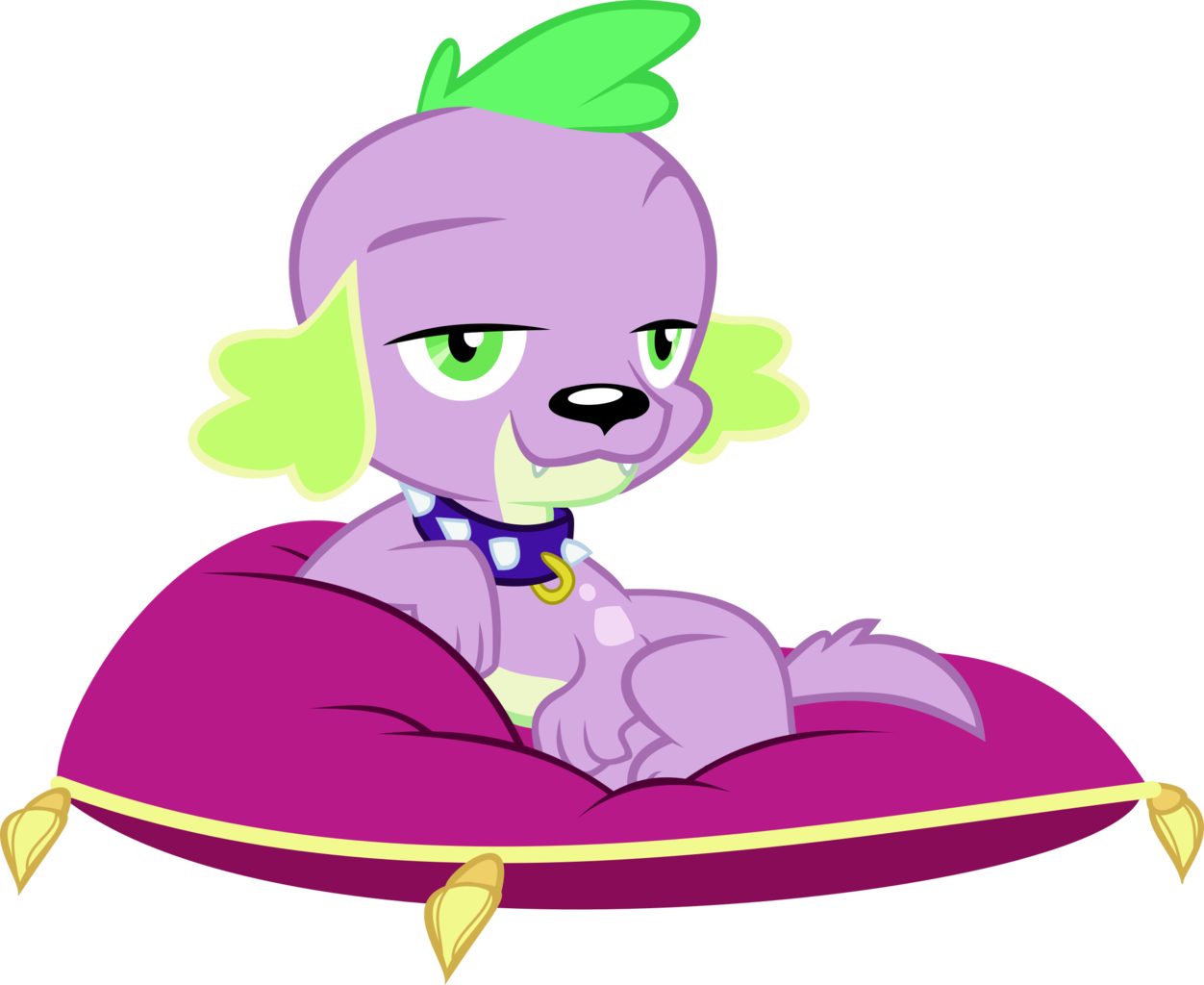 Spike On A Pillow By Red4567-2 - Dog (1252x1024)