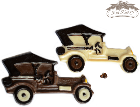 Colorblocked Button-down Shirt - Antique Car (530x430)