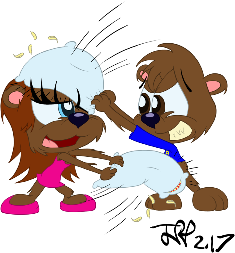 Pillow Fight By Jimmycartoonist - Cartoon (900x853)
