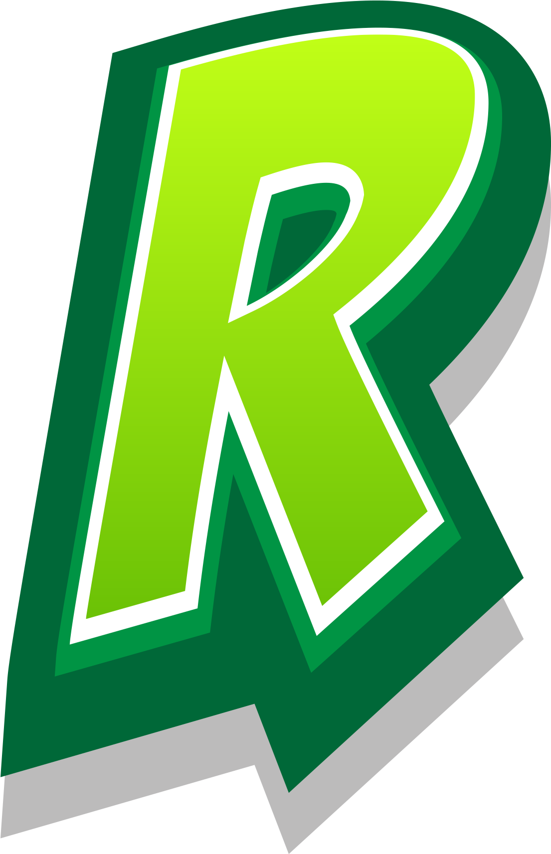 Creative Green Letter R - Creative Green Letter R (2000x2000)