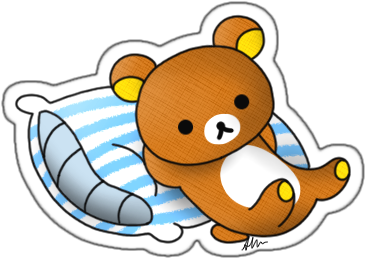 Rilakkuma Pillow Sticker By Anineko - Rilakkuma Pillow Sticker By Anineko (400x300)